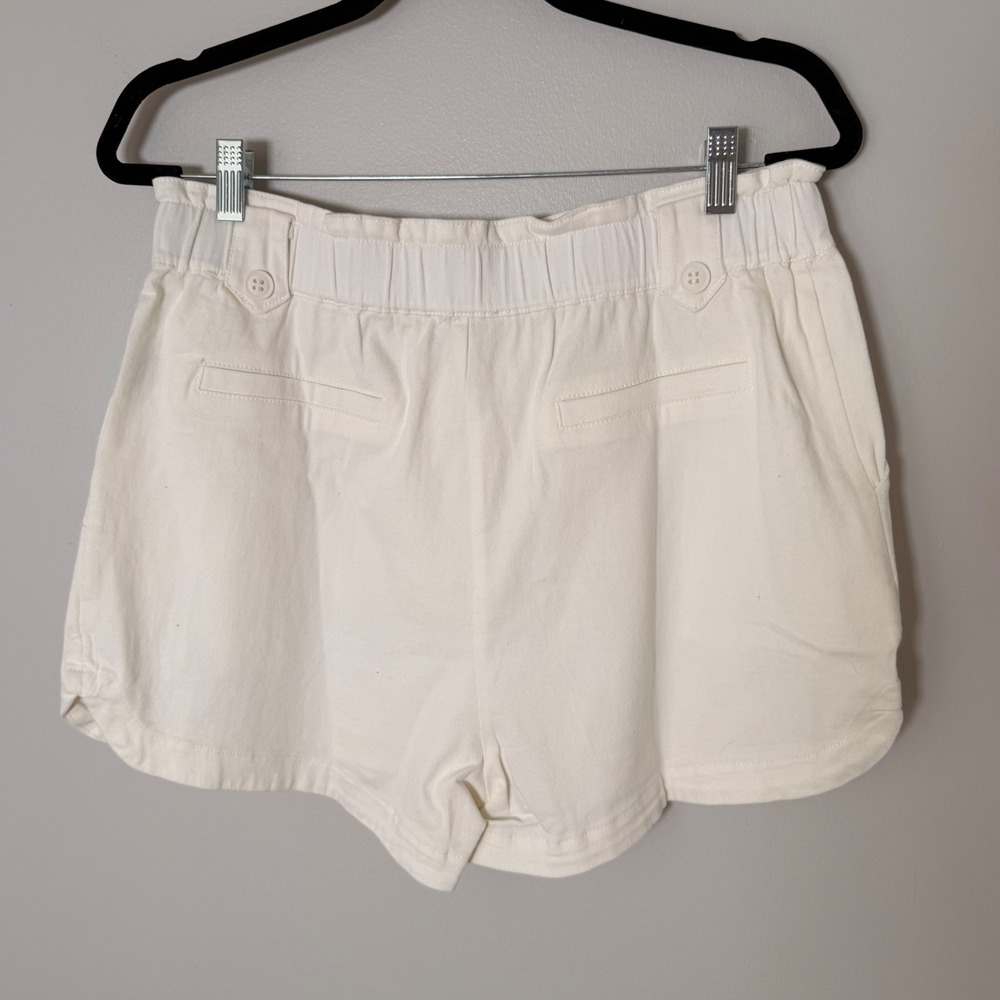Clean Girl Elevated‎ Basics White Chino Shorts (M) 3 Inch Staple Summer Piece - Picture 9 of 14